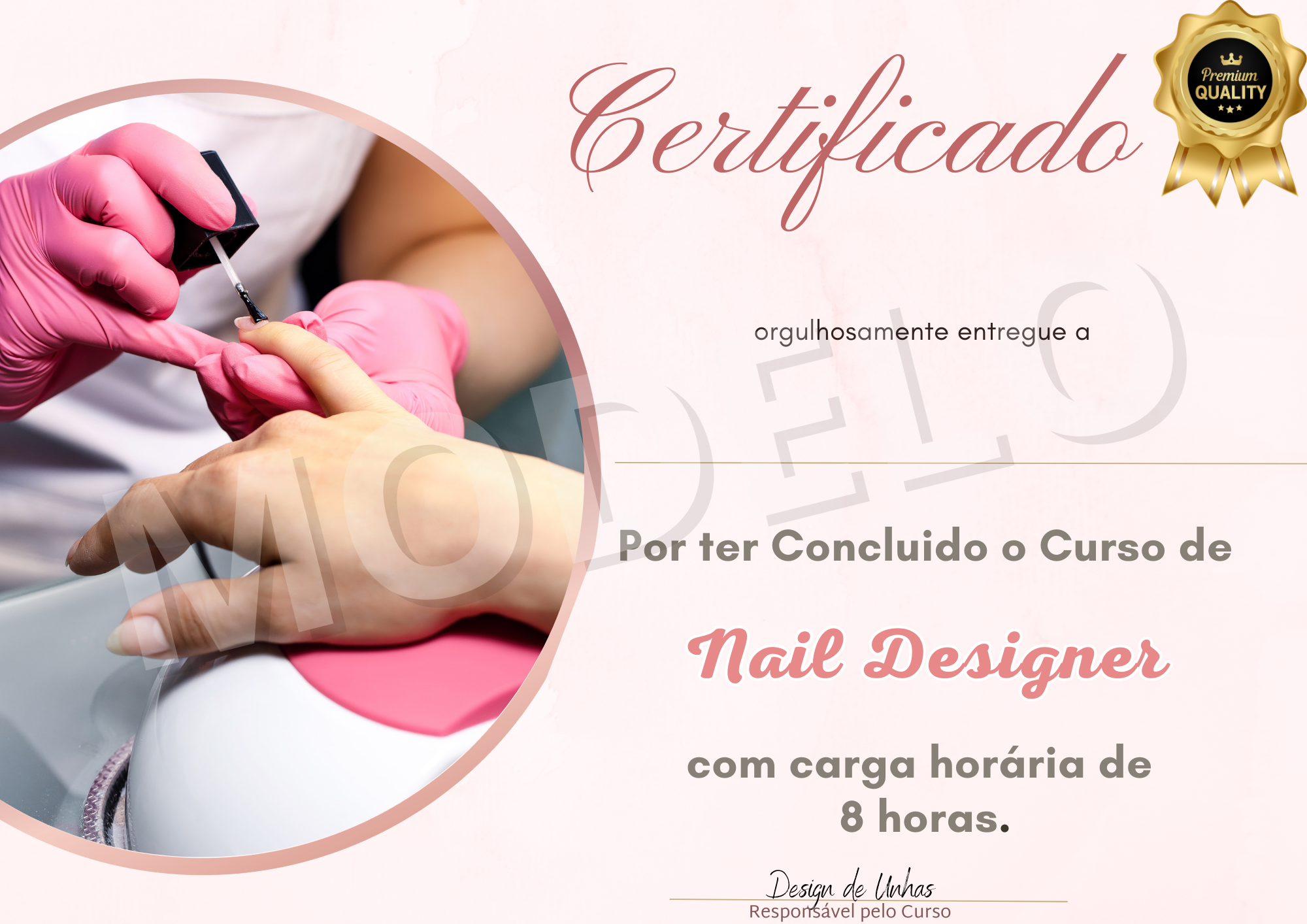 Preto Dourado Moderno e Elegante Curso de Corte Certificado